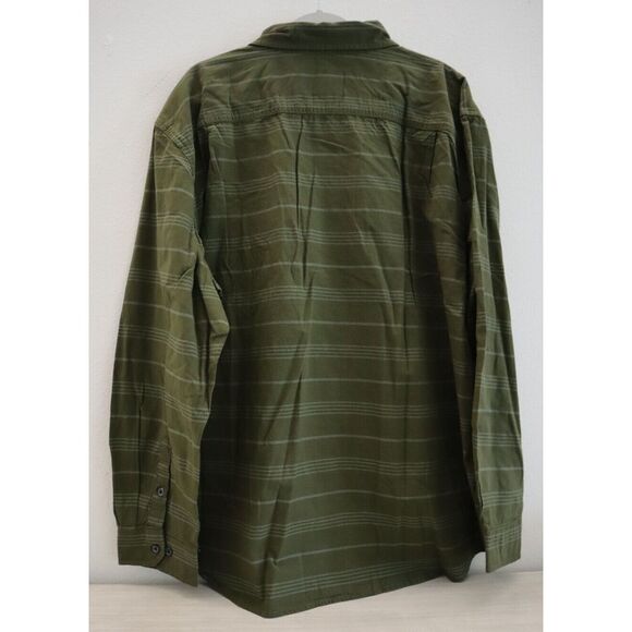 Carhartt Men's Sz 2XL Basil Green Plaid Loose Fit Midweight Chambray L/S Shirt - Picture 2 of 7